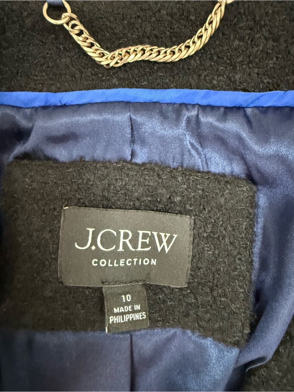 J. Crew Collection Cropped Lady Jacket Italian Wool-Blend Bouclé Size 10 BJ941 - Picture 13 of 15